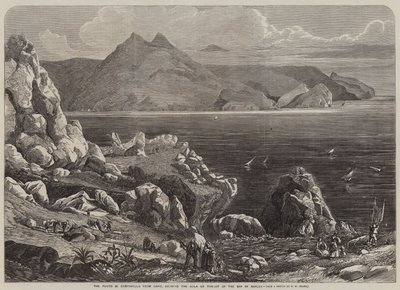 Le Punto di Campanella, depuis Capri, montrant la Gola ou gorge de la baie de Naples - William Wood Deane